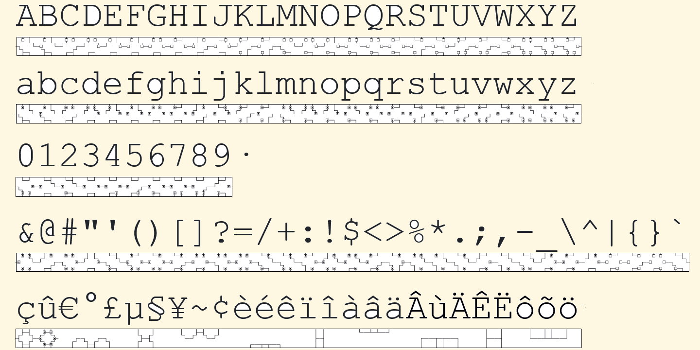 Kernig Braille Regular Font preview
